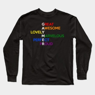 Gaymer for Gay Gamers with Pride Color Flag Long Sleeve T-Shirt